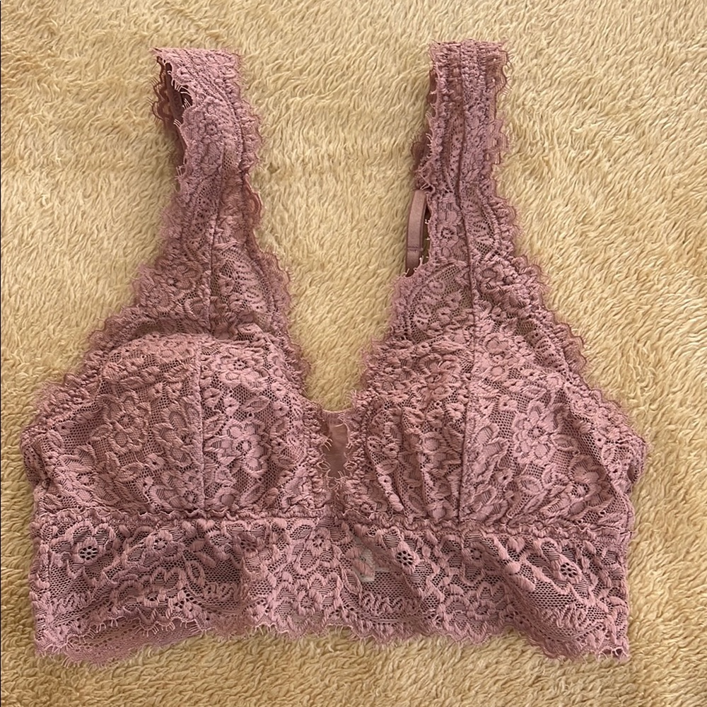 Aerie Lace Bralette in Dusty Pink